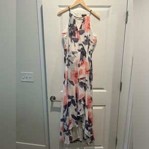 Faux wrap maxi dress